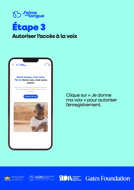 Tutoriel plateforme — Étape 3 : autoriser l'accès à la voix